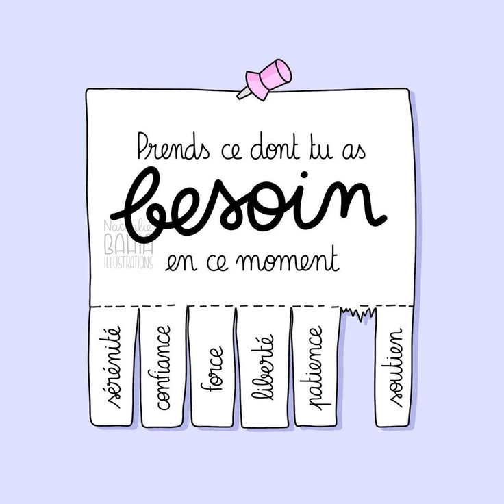 Calendrier avec chaque jour un besoin